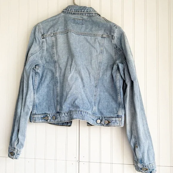 Polo Jeans Co. Ralph Lauren Size L distressed light blue denim jacket - Picture 4 of 5